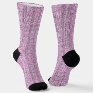 Jersey-Streifenmuster in Puderrosa Socken