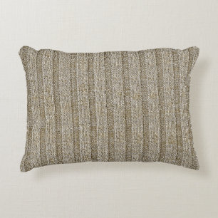 Jersey-Streifenmuster in sanftem Beige Dekokissen