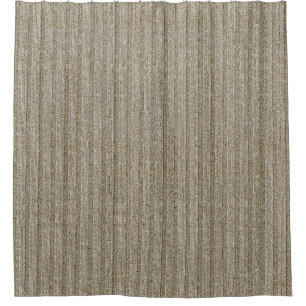Jersey-Streifenmuster in sanftem Beige Duschvorhang