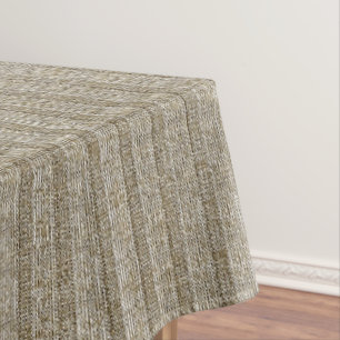 Jersey-Streifenmuster in sanftem Beige Tischdecke