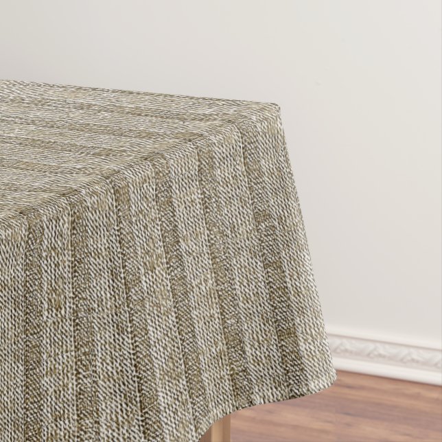 Jersey Stripe Knit Pattern in Soft Beige Tischdecke (Beispiel)