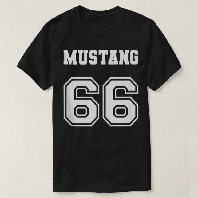 Jersey Style Classic Mustang 66 1966 Horse Airplan T-Shirt (Design vorne)