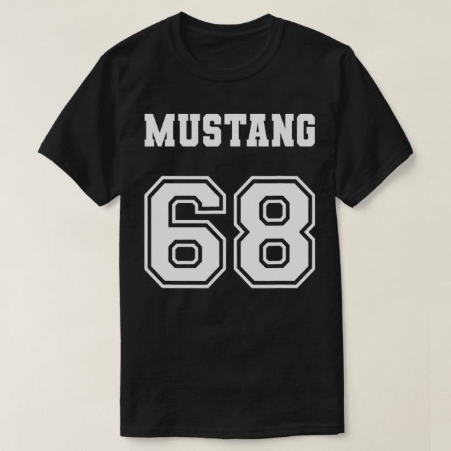 Jersey Style Classic Mustang 68 1968 Pferdeflugpla T-Shirt (Design vorne)