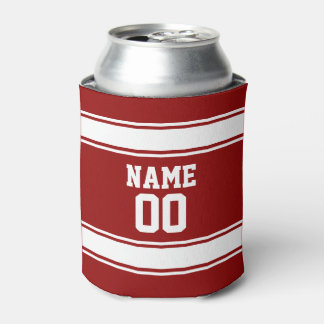 Jersey Style Individuelle Name und Number Maroon Dosenkühler
