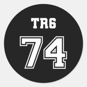 Jersey Style Triumph Tr6 74 1974 britisches Englis Runder Aufkleber