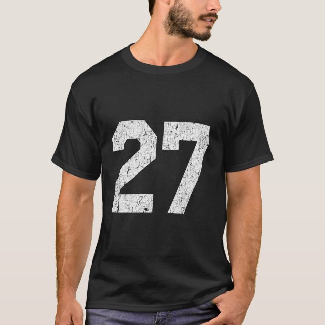 Jersey Uniform Number 27 Athletic Style Sports T-Shirt (Vorderseite)