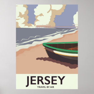 Jersey Vintages Reiseplakat Poster