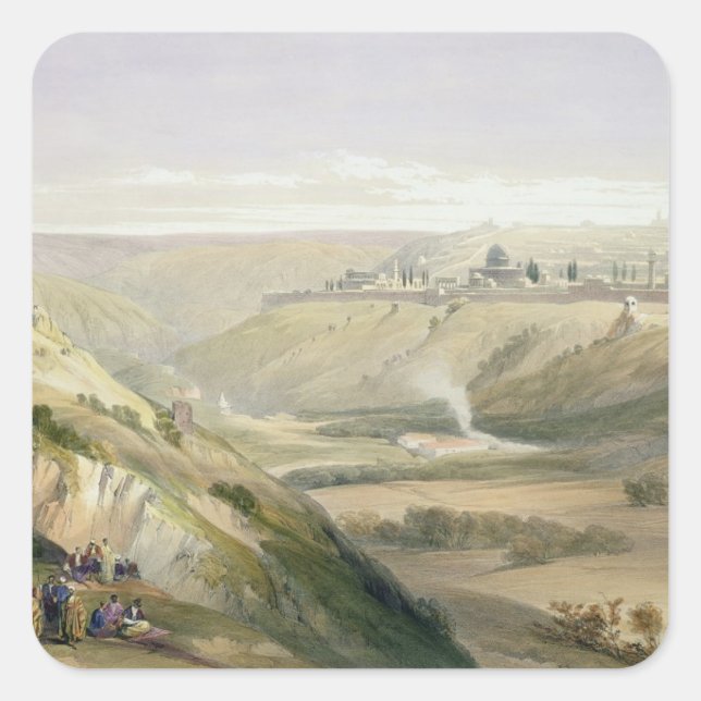 Jerusalem, 5. April 1839, Platte 18 aus Band I Quadratischer Aufkleber (Vorderseite)