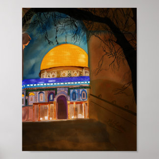 Jerusalem Al-Aqsa Moschee Art Board Print Poster
