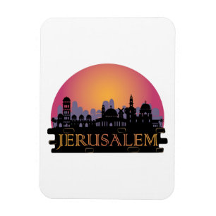 Jerusalem Alte Stadt Skyline - Israel Reisen Magnet