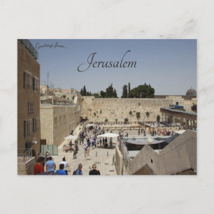 Jerusalem Alte Stadt Western Mauer Mauer Wappen Postkarte