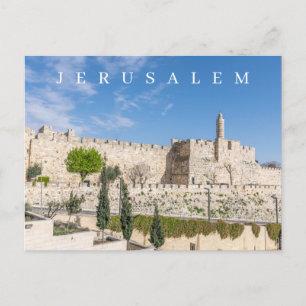 Jerusalem Alte Stadtmauern Aussicht auf Postkarte