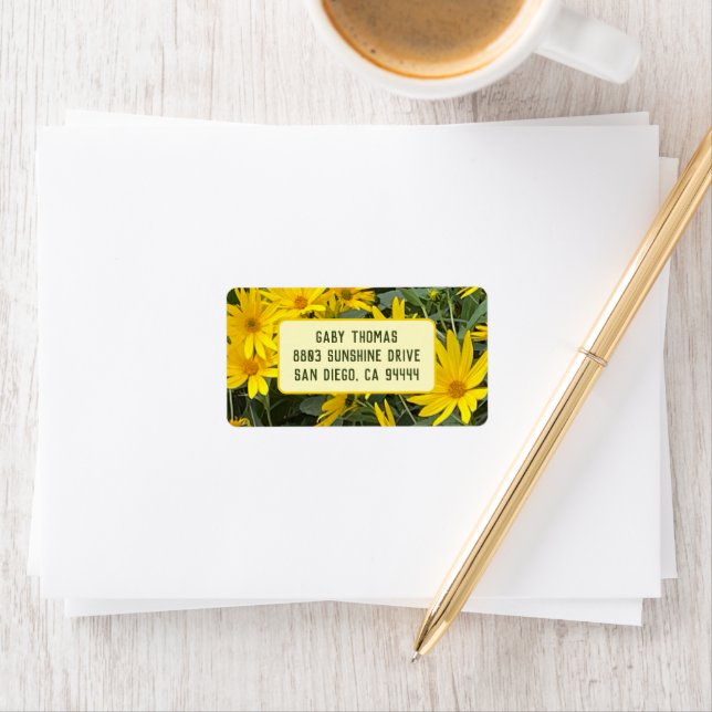 Jerusalem Artichoke Blume Anschrift Labels Adressaufkleber (Insitu)