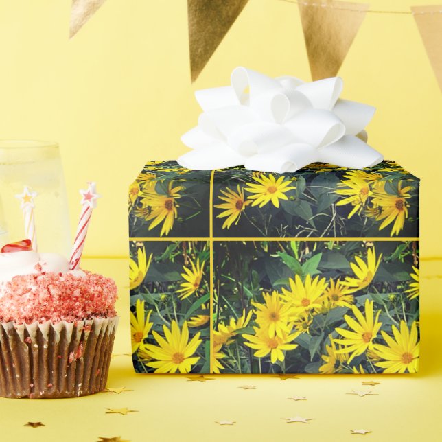 Jerusalem Artichoke Blume Geschenkpapier (Geburtstagsparty)