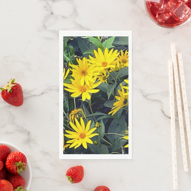 Jerusalem Artichoke Blume Paper Napkin Serviette (Beispiel)