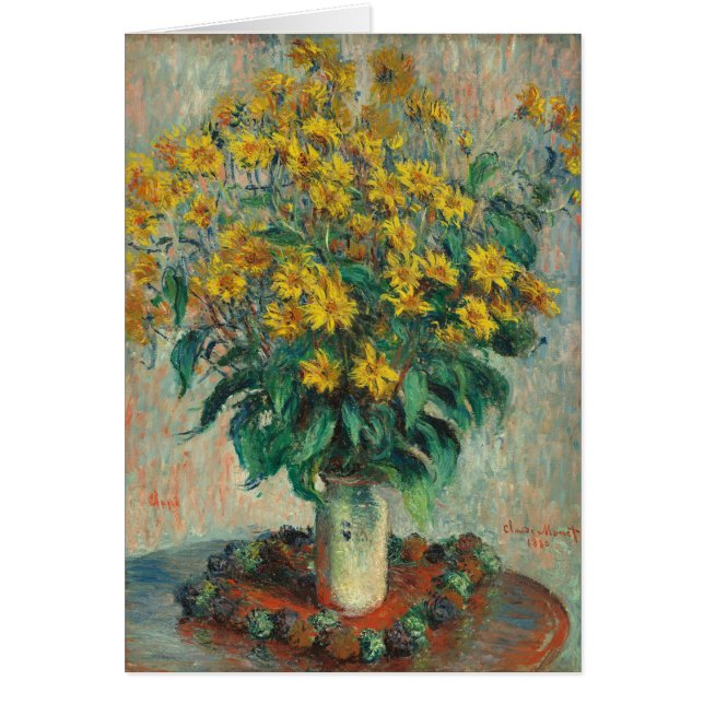 Jerusalem Artichoke Blume von Claude Monet (Vorne)