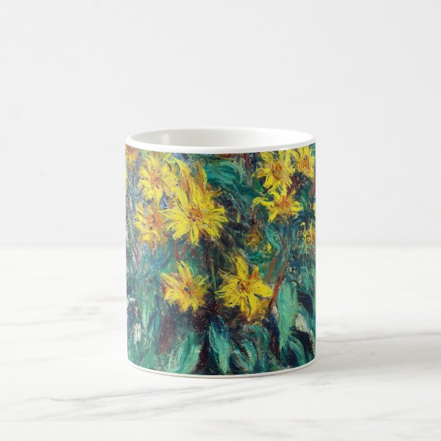 Jerusalem Artichoke-Blume von Claude Monet Kaffeetasse (Mittel)