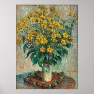 Jerusalem Artichoke Blume von Claude Monet Poster