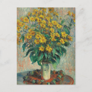 Jerusalem Artichoke Blume von Claude Monet Postkarte