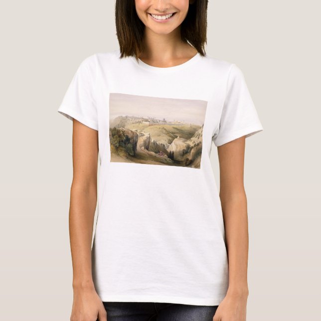 Jerusalem aus dem Berg der Oliven, 8. April 1839 T-Shirt (Vorderseite)