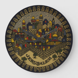 Jerusalem Ceramic Große Wanduhr