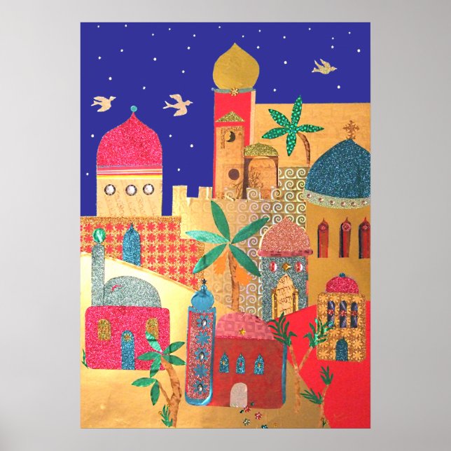 Jerusalem City Colorado Art Poster (Vorne)