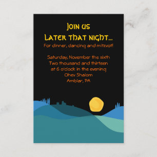 JERUSALEM CITY OF GOLD Mitzvah Party Card Begleitkarte