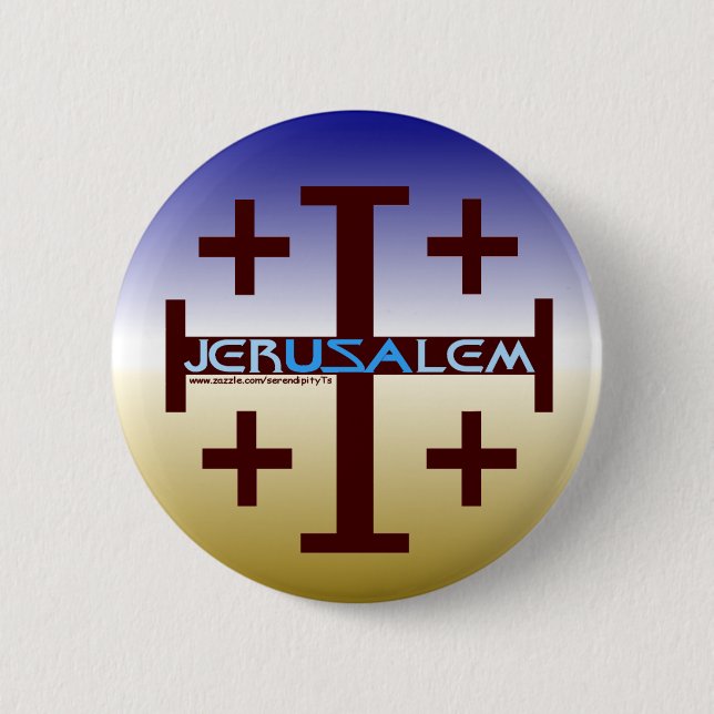 Jerusalem Cross Button (Vorderseite)