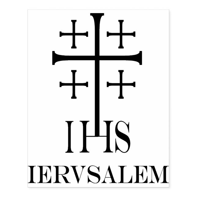 Jerusalem Cross IHS Briefmarke Gummistempel (Prägung)