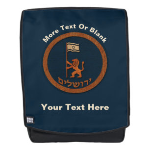 Jerusalem Day Löwe mit Fahne Rucksack