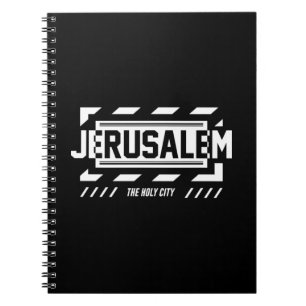 Jerusalem Die Heilige Stadt Urbane Typografie Desi Notizblock