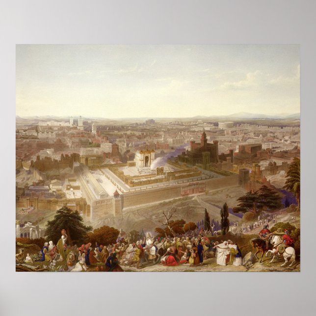 Jerusalem in ihrer Grandeur, graviert von Charles  Poster (Vorne)