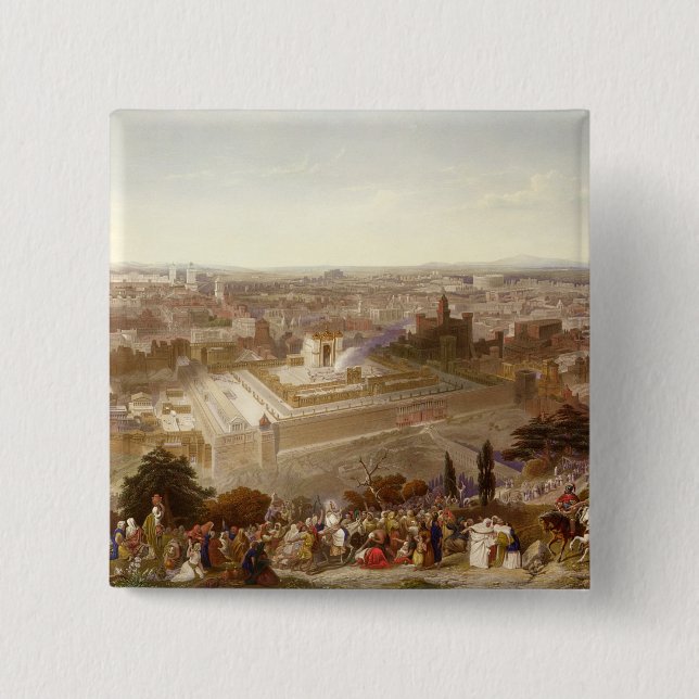 Jerusalem in ihrer Herrlichkeit, graviert von Button (Vorderseite)