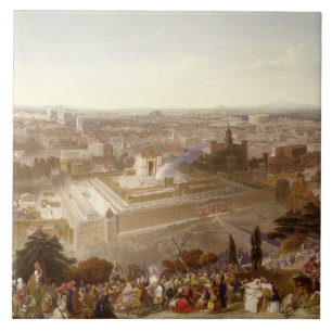 Jerusalem in ihrer Herrlichkeit, graviert von Fliese