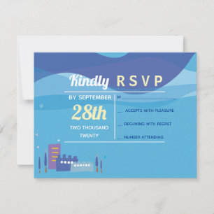 Jerusalem Israel Bar Bat Mitzvah Replik Card RSVP Karte