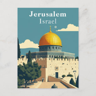 Jerusalem, Israel - Ikonische Kunst Postkarte