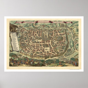 Jerusalem Israel Karte 1660 Poster