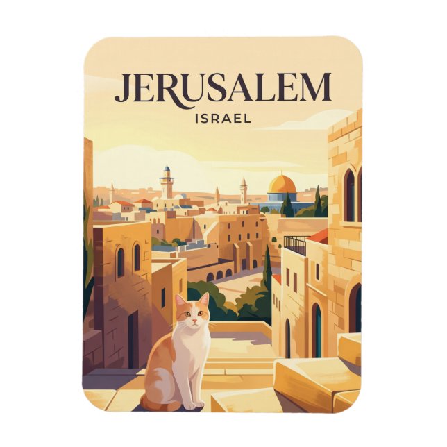 Jerusalem Israel Magnet (Vertikal)