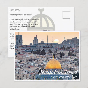 Jerusalem Israel mit Kuppel des Felsens Postkarte