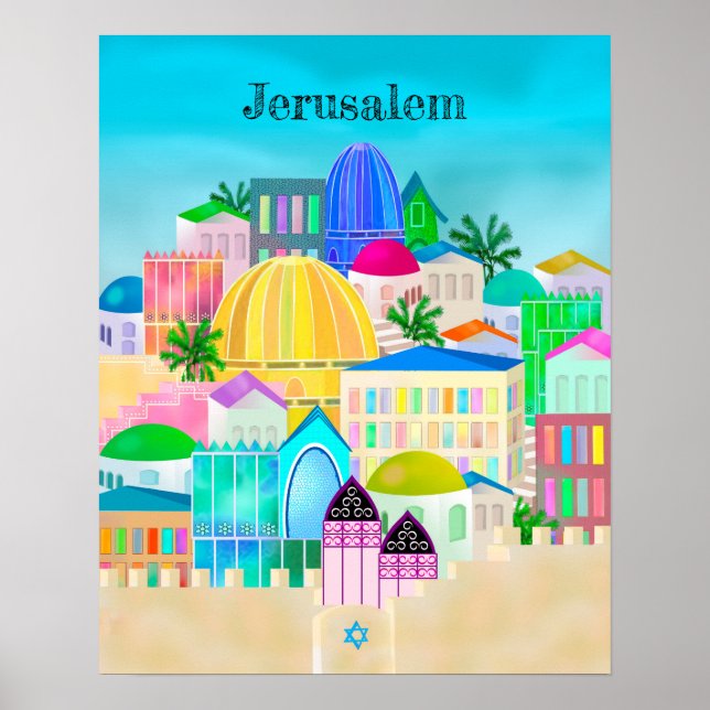 Jerusalem Israel Reisen Poster (Vorne)