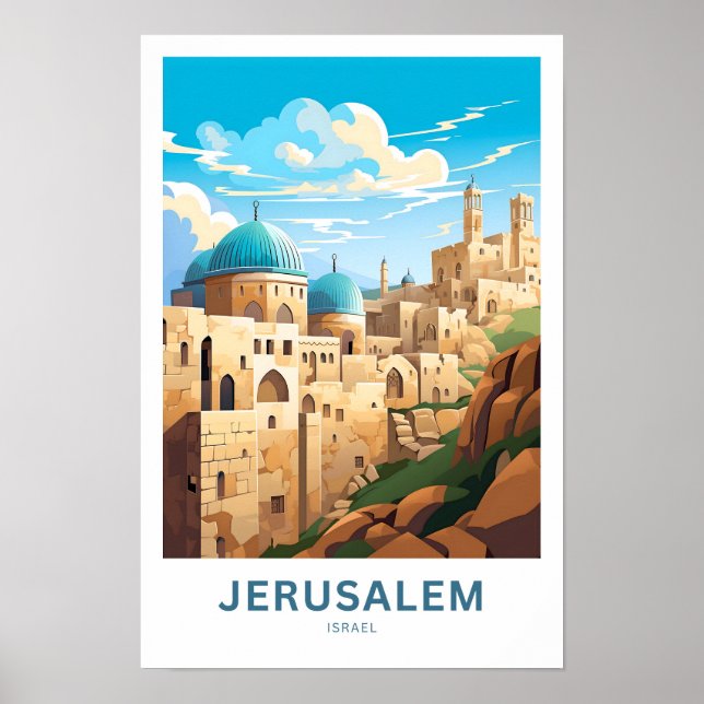 Jerusalem Israel Reisen Print Poster (Vorne)