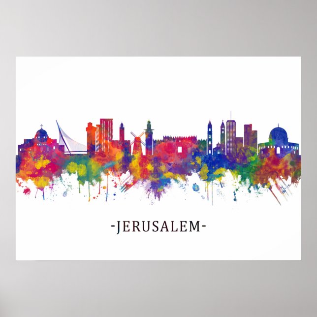 Jerusalem Israel Skyline Poster (Vorne)