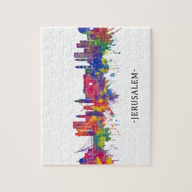 Jerusalem Israel Skyline Puzzle (Vertikal)