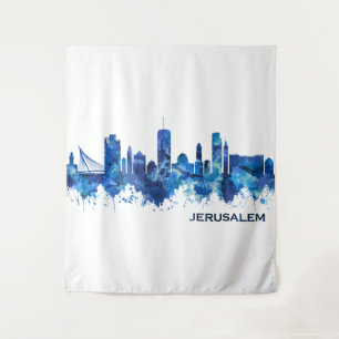 Jerusalem Israel Skyline Wandteppich