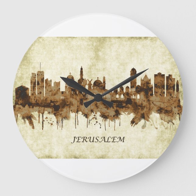 Jerusalem Israel Stadt Große Wanduhr (Vorderseite)