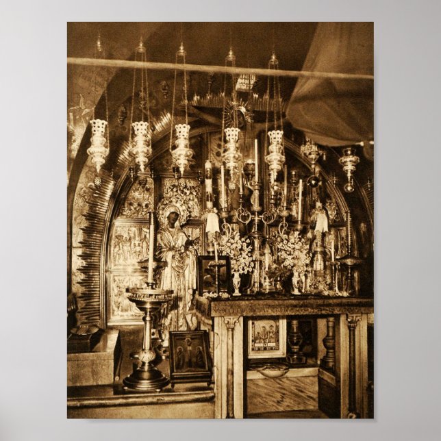 Jerusalem - Kirche des Heiligen Sepulchers Poster (Vorne)