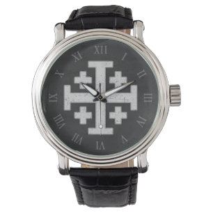 Jerusalem Knight Templar Kreuzfahrer Kreuz Christl Armbanduhr