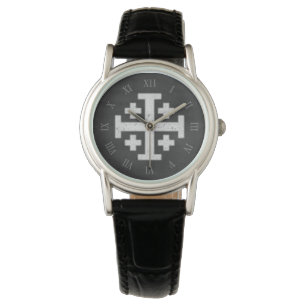Jerusalem Knight Templar Kreuzfahrer Kreuz Christl Armbanduhr