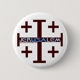 Jerusalem-Kreuz Button