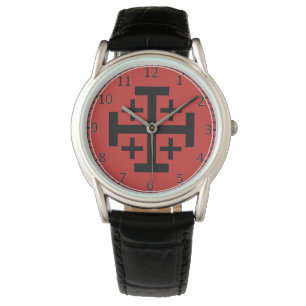Jerusalem-Kreuz-Gewohnheit eWristwatch Armbanduhr